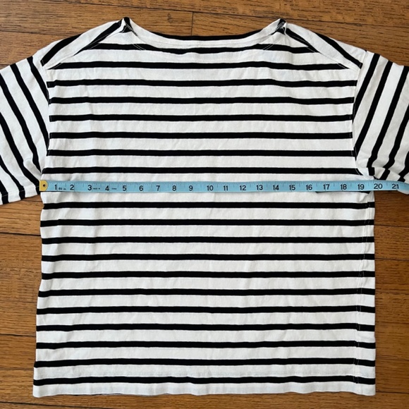 Everlane The Mariner Oversized Tee - Black & Bone Stripe - Size Small - Picture 6 of 9